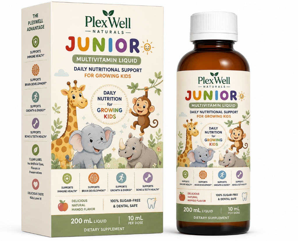 PLEXWELL NATURALS JUNIOR MULTIVITAMIN LIQUID