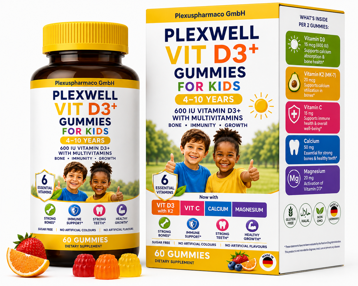 PLEXWELL NATURALS VITAMIN D3+ GUMMIES