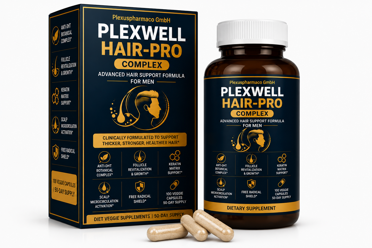 PLEXWELL NATURALS HAIR-PRO COMPLEX CAPSULE